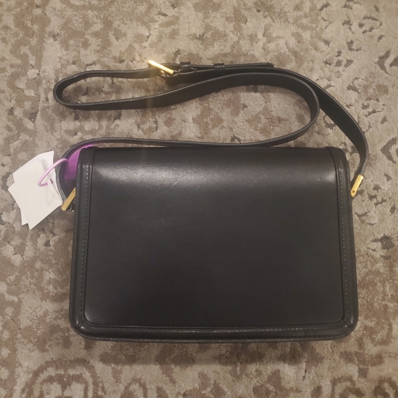 Saint Laurent YSL Medium Solferino Leather Satchel Shoulder Bag in Black - Picture 7 of 12